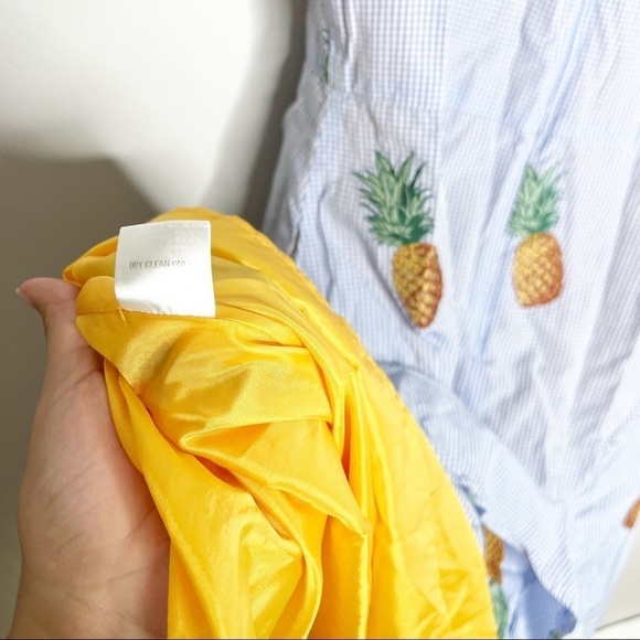 Autumn Adiegbo Blue Plaid Pineapple Fit & Flare Dress Size 6 - Picture 11 of 15